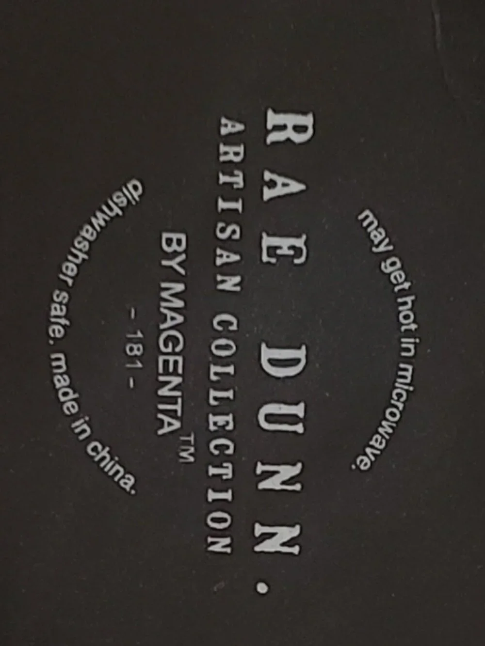 Rae Dunn Matte Black finish 